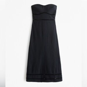 Abercrombie & Fitch Black Strapless Maxi Dress